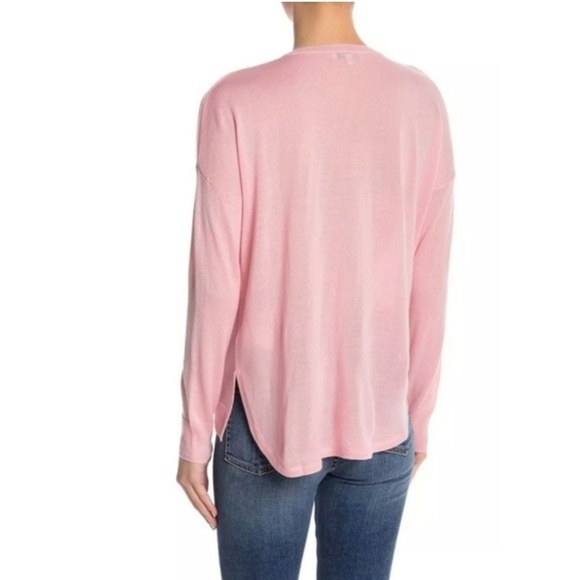 NWOT WOMEN'S MADEWELL PINK PULLOVER SWEATER MERINO - Picture 2 of 4